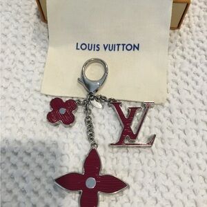 Louis Vuitton Bijoux Sac Fleur De Epi Key Ring Bag Charm​ Beautiful